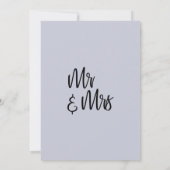 Modern minimalistisch mosterd blauw feest met ons! kaart (Achterkant)