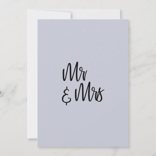 Modern minimalistisch mosterd blauw feest met ons! kaart (Achterkant)