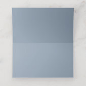 Modern minimalistisch mosterd blauw grijs huwelijk plaatskaartje (Binnenkant ongevouwen)