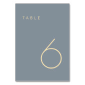 Modern minimalistisch mosterdblauw- en goudlijstnu kaart (Voorkant)