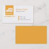 Modern minimalistisch Mover Company Oranje White T Visitekaartje (Voorkant / Achterkant)