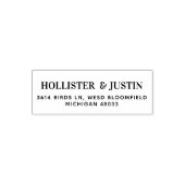 Modern Minimalistisch Naam Retouradres Zelfinktende Stempel (Design)