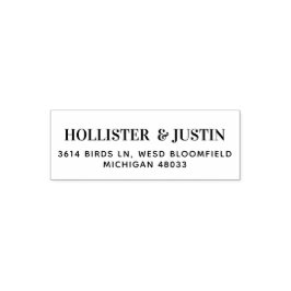 Modern Minimalistisch Naam Retouradres   Zelfinktende Stempel