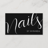 Modern minimalistisch nagelzout met QR-code Visitekaartje (Voorkant)