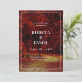 Modern minimalistisch najaar Schilderachtig huweli Kaart (Staand voorkant)