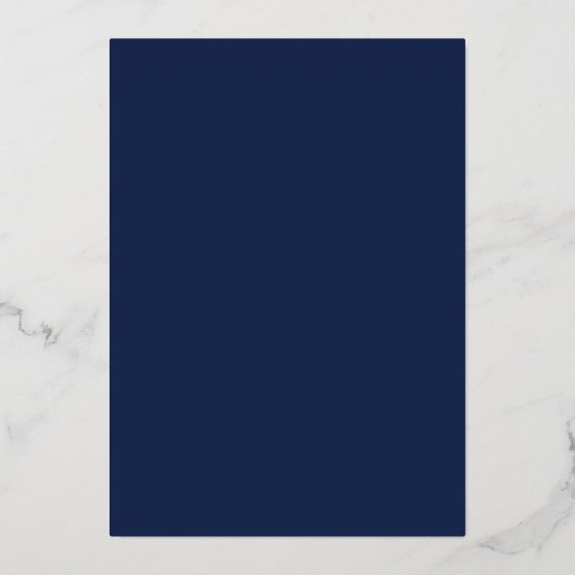 Modern minimalistisch | Navy and Gold Wedding Real Folie Uitnodiging (Achterkant)