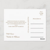 Modern minimalistisch | Navy Gold Wedding Hartelij Briefkaart (Achterkant)