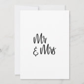 Modern Minimalistisch Net Getrouwd Zwart en Wit Kaart (Achterkant)