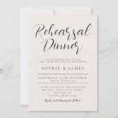 Modern minimalistisch neutraal bruiloft repetitie  kaart (Voorkant)