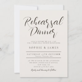 Modern minimalistisch neutraal bruiloft repetitie  kaart