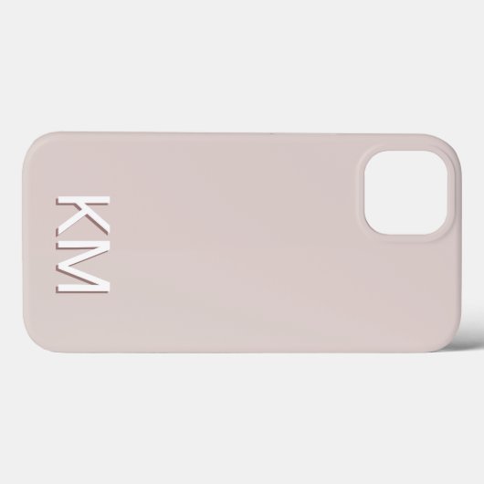 Modern minimalistisch neutraal monogram Case-Mate iPhone case (Achterkant (horizontaal))