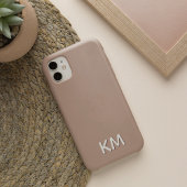 Modern minimalistisch neutraal monogram Case-Mate iPhone case