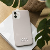 Modern minimalistisch neutraal monogram Case-Mate iPhone case