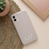 Modern minimalistisch neutraal monogram Case-Mate iPhone case