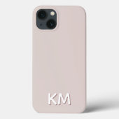 Modern minimalistisch neutraal monogram Case-Mate iPhone case (Achterkant)