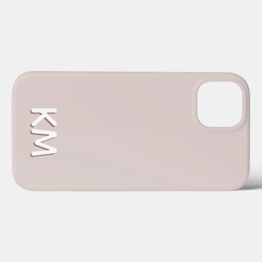 Modern minimalistisch neutraal monogram Case-Mate iPhone case (Achterkant (horizontaal))