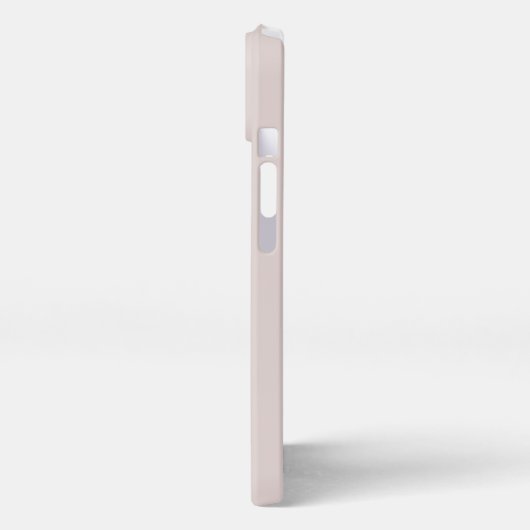 Modern minimalistisch neutraal monogram iPhone hoesje (Linkerkant)