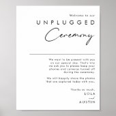 Modern minimalistisch niet-aangesloten ceremoniebo poster (Voorkant)