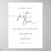 Modern minimalistisch Niets fancy gewoon liefde we Poster (Voorkant)