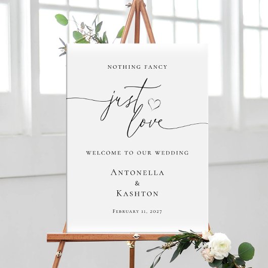 Modern minimalistisch Niets fancy gewoon liefde we Poster