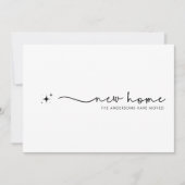 Modern Minimalistisch Nieuw Home Handgeschreven Sc Aankondiging (Voorkant)