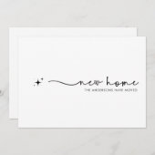 Modern Minimalistisch Nieuw Home Handgeschreven Sc Aankondiging (Voorkant / Achterkant)