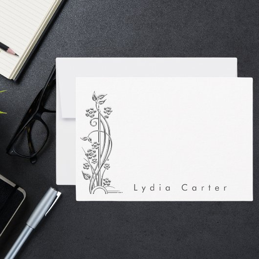 Modern minimalistisch notitiekaartje