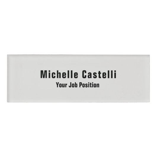 Modern Minimalistisch Nuttig Duurzaam Duidelijk Ee Naambadge (Voorkant)