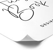 Modern minimalistisch Onderteken ons gastenboek br Poster (Hoek)