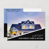 Modern minimalistisch onroerend goed Briefkaart -  (Voorkant / Achterkant)