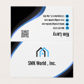 Modern minimalistisch onroerend goed visitekaartje (Buitenkant ongevouwen)