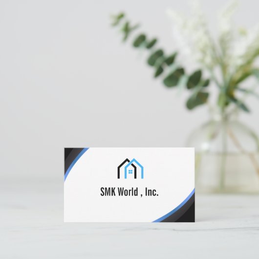 Modern minimalistisch onroerend goed visitekaartje (Staand voorkant)