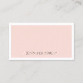 Modern minimalistisch ontwerp Blush Pink Trendy Visitekaartje (Voorkant)