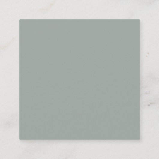 Modern minimalistisch ontwerp Elegant groen Sophis Vierkante Visitekaartje (Achterkant)