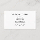 Modern minimalistisch ontwerp Elegante handtekenin Visitekaartje (Achterkant)