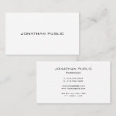 Modern minimalistisch ontwerp Elegante handtekenin Visitekaartje (Voorkant / Achterkant)