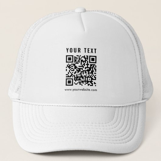 Modern minimalistisch ontwerp Elegante scan me QR- Trucker Pet (Voorkant)
