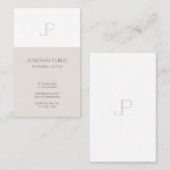 Modern Minimalistisch Ontwerp Monogram Duidelijke  Visitekaartje (Voorkant / Achterkant)