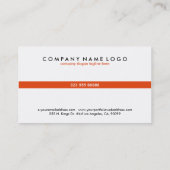 Modern minimalistisch ontwerp van de binnenband visitekaartje (Achterkant)