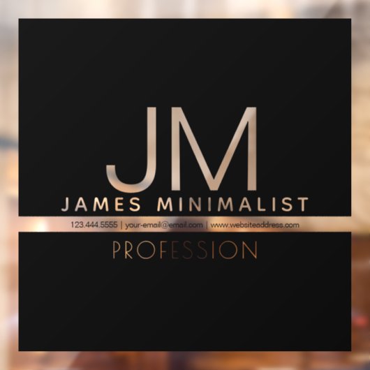 Modern minimalistisch ontwerp | Zwart en transpara Raamsticker (Vel 2)