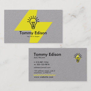 Modern minimalistisch ontwerpmodel voor elektricie visitekaartje