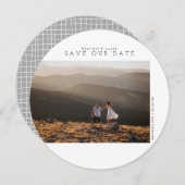 Modern minimalistisch | Onze datumfotokaart opslaa Save The Date (Voorkant / Achterkant)