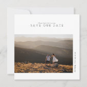 Modern minimalistisch | Onze datumfotokaart opslaa Save The Date (Voorkant)