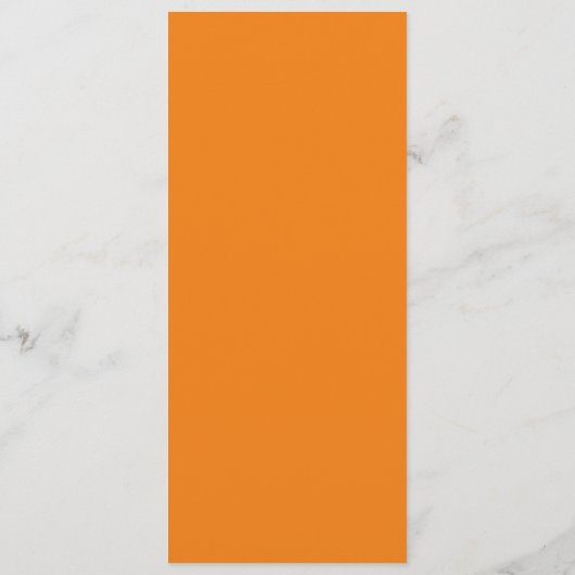 Modern minimalistisch Oranje huwelijk MENU (Achterkant)