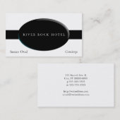 Modern Minimalistisch Ovaal Professioneel Design Visitekaartje (Voorkant / Achterkant)