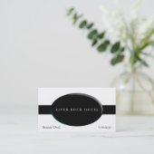 Modern Minimalistisch Ovaal Professioneel Design Visitekaartje (Staand voorkant)