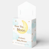 Modern minimalistisch over de maan Baby shower Bedankdoosjes (Geopend)