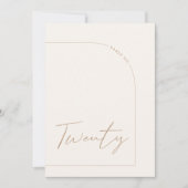 Modern minimalistisch overzicht 20-tabel kaart (Voorkant)