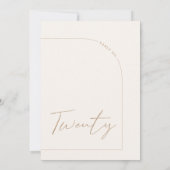 Modern minimalistisch overzicht 20-tabel kaart (Achterkant)