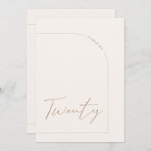 Modern minimalistisch overzicht 20-tabel kaart (Voorkant / Achterkant)